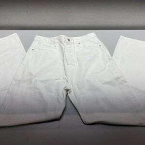 Jil Sander High-Rise Straight Leg Jeans White 30
